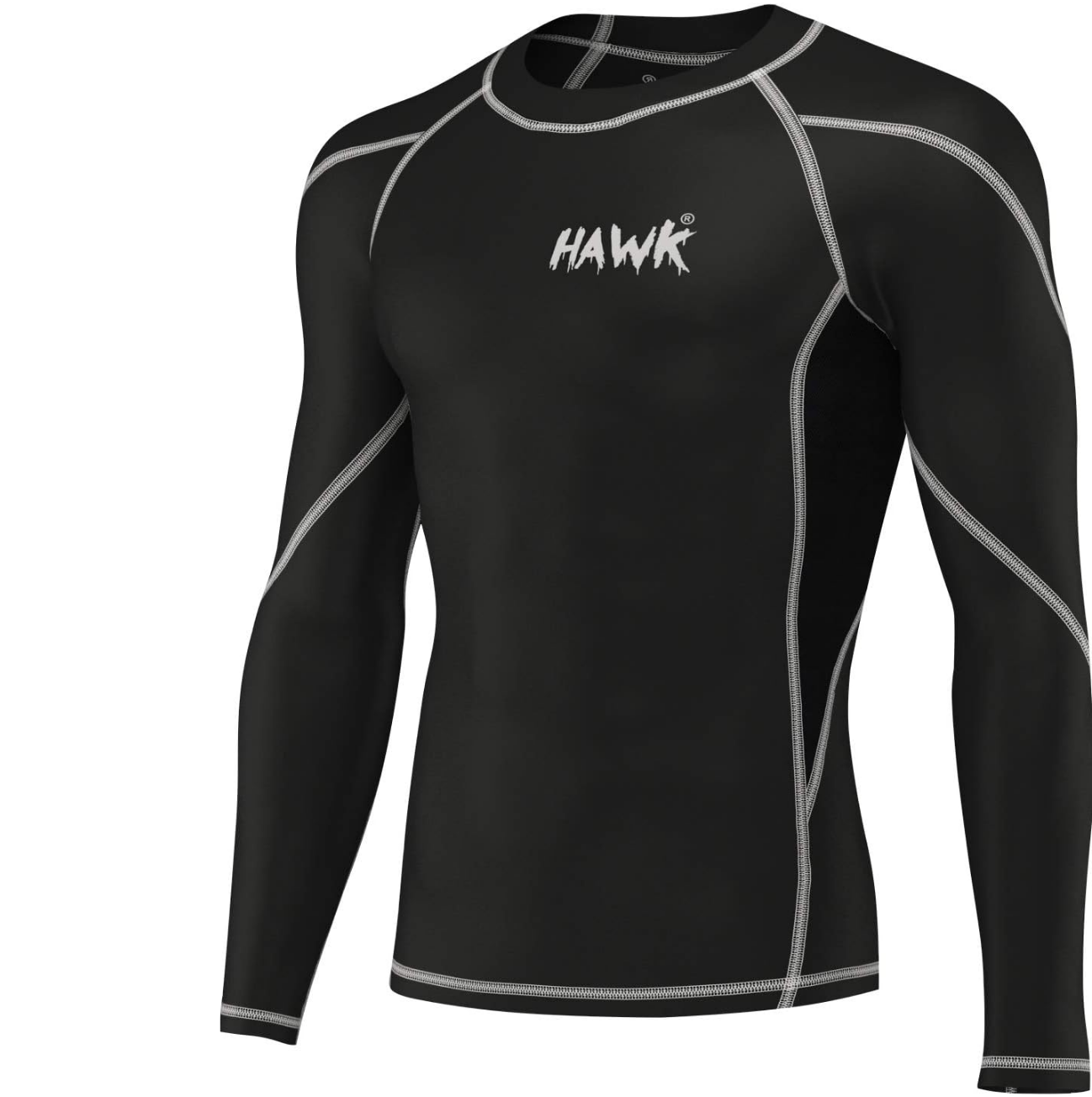 Men's Compression Long Sleeve Rash Guard Shirt for Gym, MMA, BJJ, and No-Gi